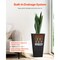 Set of 2 Modern Black Square Tapered Planters with Efficient Drainage for Healthy Plant Growth